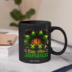 Little Miss Jamaica Coffee Mug Proud Jamaican Afro Black Girls Jamaica Flag Pride TS10 Print Your Wear