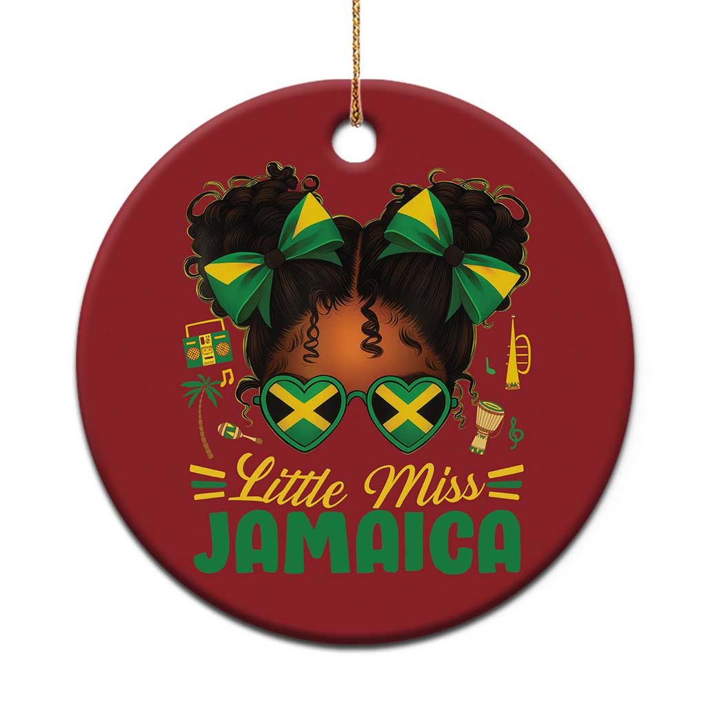 Little Miss Jamaica Christmas Ornament Proud Jamaican Afro Black Girls Jamaica Flag Pride TS10 Print Your Wear