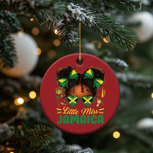Little Miss Jamaica Christmas Ornament Proud Jamaican Afro Black Girls Jamaica Flag Pride TS10 Print Your Wear
