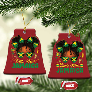 Little Miss Jamaica Christmas Ornament Proud Jamaican Afro Black Girls Jamaica Flag Pride TS10 Bell Flake Red Print Your Wear
