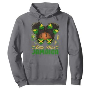 Little Miss Jamaica Hoodie Proud Jamaican Afro Black Girls Jamaica Flag Pride TS10 Charcoal Print Your Wear
