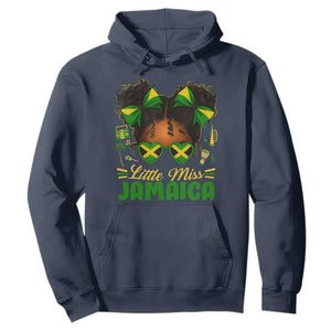 Little Miss Jamaica Hoodie Proud Jamaican Afro Black Girls Jamaica Flag Pride TS10 Navy Print Your Wear