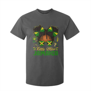 Little Miss Jamaica T Shirt For Kid Proud Jamaican Afro Black Girls Jamaica Flag Pride TS10 Dark Heather Print Your Wear