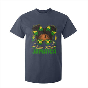 Little Miss Jamaica T Shirt For Kid Proud Jamaican Afro Black Girls Jamaica Flag Pride TS10 Navy Print Your Wear