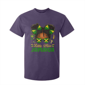 Little Miss Jamaica T Shirt For Kid Proud Jamaican Afro Black Girls Jamaica Flag Pride TS10 Purple Print Your Wear