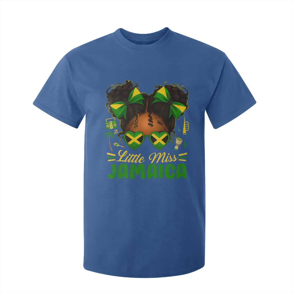 Little Miss Jamaica T Shirt For Kid Proud Jamaican Afro Black Girls Jamaica Flag Pride TS10 Royal Blue Print Your Wear