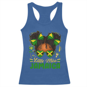 Little Miss Jamaica Racerback Tank Top Proud Jamaican Afro Black Girls Jamaica Flag Pride TS10 Royal Blue Print Your Wear