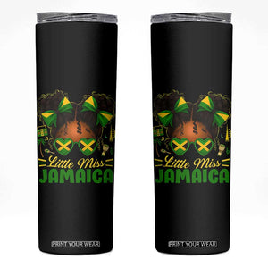 Little Miss Jamaica Skinny Tumbler Proud Jamaican Afro Black Girls Jamaica Flag Pride TS10 Black Print Your Wear