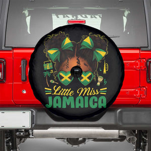 Little Miss Jamaica Spare Tire Cover Proud Jamaican Afro Black Girls Jamaica Flag Pride TS10 Black Print Your Wear