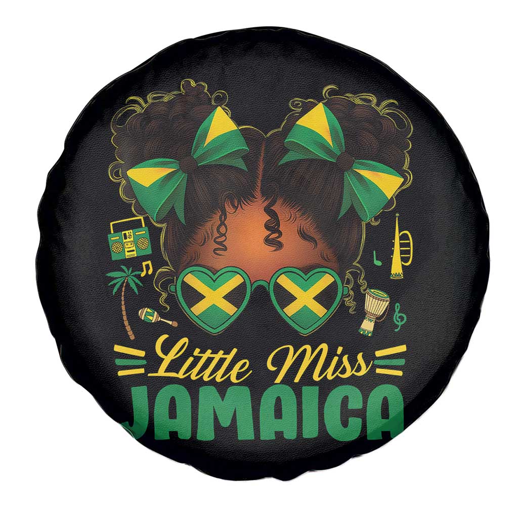 Little Miss Jamaica Spare Tire Cover Proud Jamaican Afro Black Girls Jamaica Flag Pride TS10 Print Your Wear