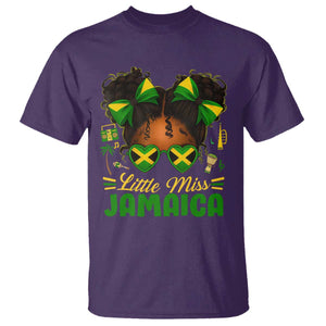 Little Miss Jamaica T Shirt Proud Jamaican Afro Black Girls Jamaica Flag Pride TS10 Purple Print Your Wear
