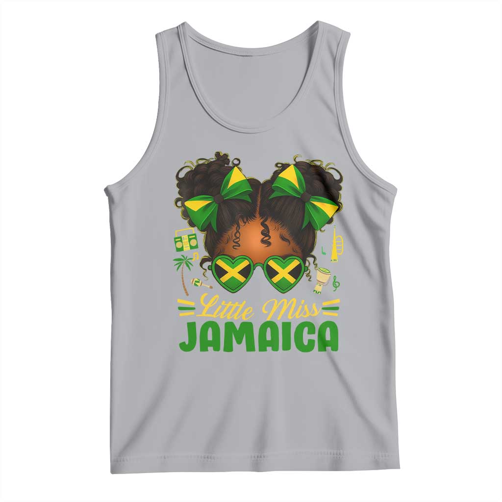 Little Miss Jamaica Tank Top Proud Jamaican Afro Black Girls Jamaica Flag Pride TS10 Athletic Heather Print Your Wear