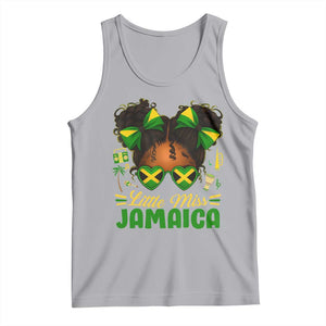Little Miss Jamaica Tank Top Proud Jamaican Afro Black Girls Jamaica Flag Pride TS10 Athletic Heather Print Your Wear