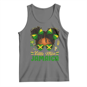 Little Miss Jamaica Tank Top Proud Jamaican Afro Black Girls Jamaica Flag Pride TS10 Black Heather Print Your Wear