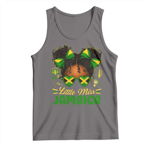 Little Miss Jamaica Tank Top Proud Jamaican Afro Black Girls Jamaica Flag Pride TS10 Deep Heather Print Your Wear