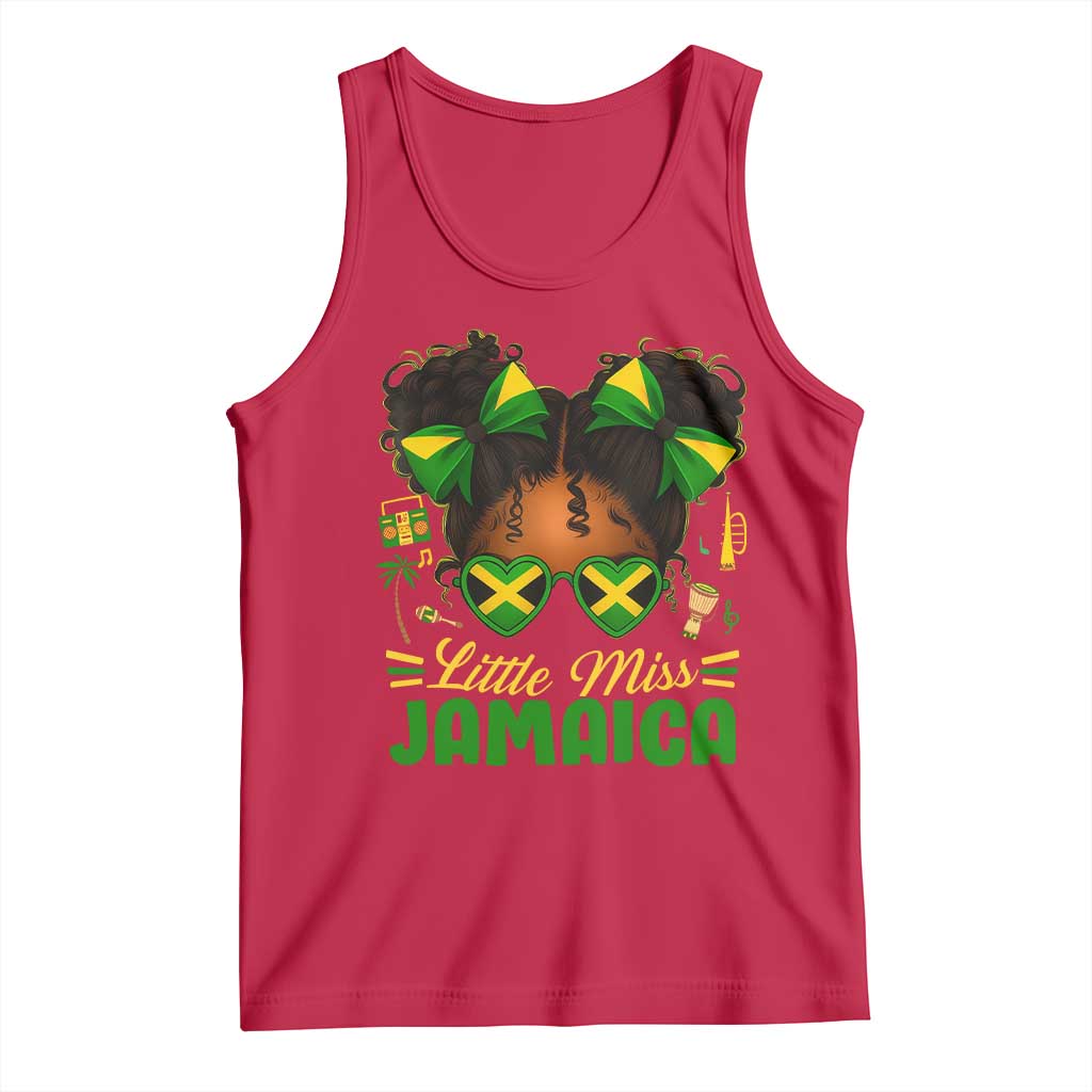 Little Miss Jamaica Tank Top Proud Jamaican Afro Black Girls Jamaica Flag Pride TS10 Red Print Your Wear