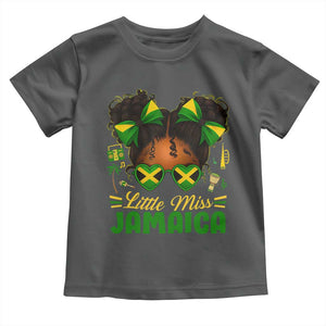Little Miss Jamaica Toddler T Shirt Proud Jamaican Afro Black Girls Jamaica Flag Pride TS10 Dark Heather Print Your Wear