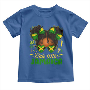 Little Miss Jamaica Toddler T Shirt Proud Jamaican Afro Black Girls Jamaica Flag Pride TS10 Royal Blue Print Your Wear