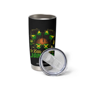Little Miss Jamaica Tumbler Cup Proud Jamaican Afro Black Girls Jamaica Flag Pride TS10 Print Your Wear