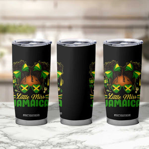 Little Miss Jamaica Tumbler Cup Proud Jamaican Afro Black Girls Jamaica Flag Pride TS10 Print Your Wear