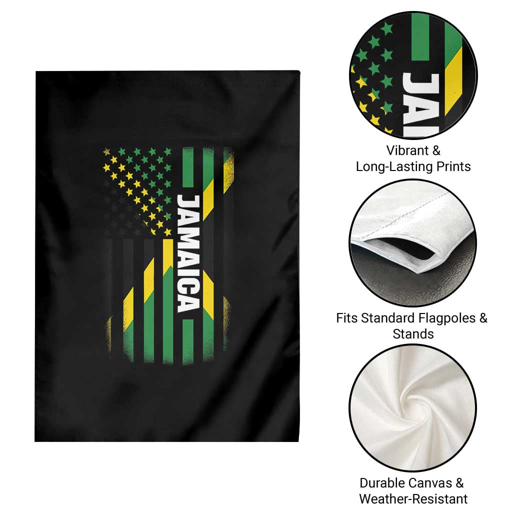 Jamaican American Flag Garden Flag Distressed Jamaica America Usa Flag TS10 Print Your Wear