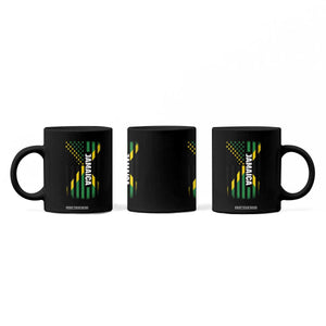 Jamaican American Flag Coffee Mug Distressed Jamaica America Usa Flag TS10 Print Your Wear
