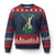 Jamaican American Flag Ugly Christmas Sweater Distressed Jamaica America Usa Flag TS10 Navy Red Print Your Wear