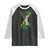 Jamaican American Flag Raglan Shirt Distressed Jamaica America Usa Flag TS10 Black White Print Your Wear