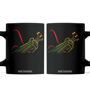 Reggae Guitar Coffee Mug Rasta Music Gift for Guitar Lovers TS10 Black Print Your Wear