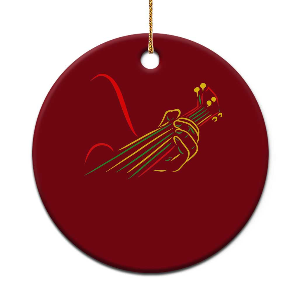Reggae Guitar Ceramic Ornament Rasta Music Gift for Guitar Lovers TS10 1pc Red Print Your Wear