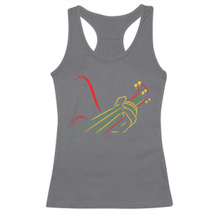 Reggae Guitar Racerback Tank Top Rasta Music Gift for Guitar Lovers TS10 Charcoal Print Your Wear