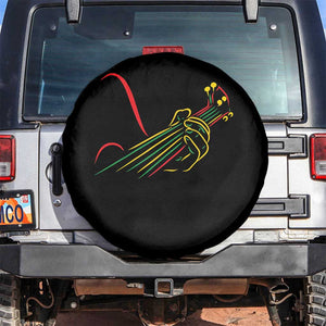 Reggae Guitar Spare Tire Cover Rasta Music Gift for Guitar Lovers TS10 No hole Black Print Your Wear