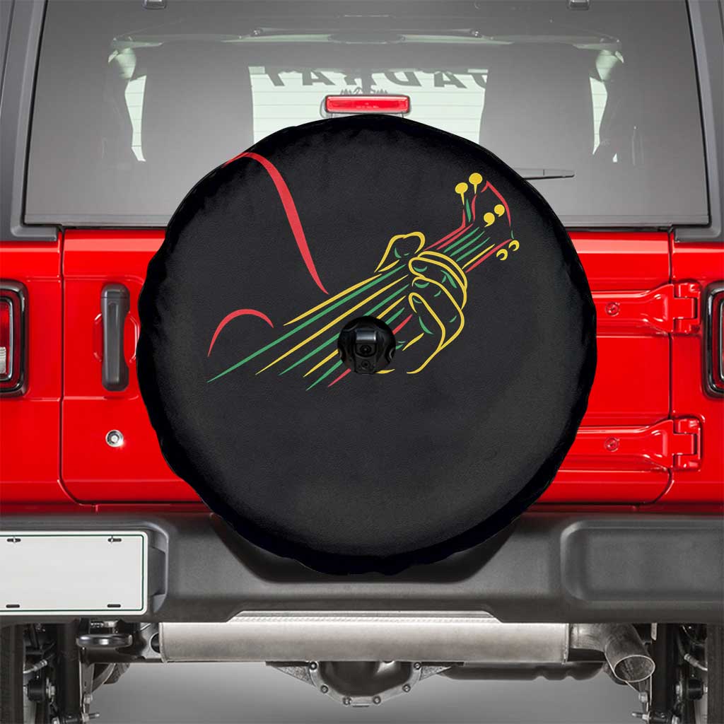 Reggae Guitar Spare Tire Cover Rasta Music Gift for Guitar Lovers TS10 Black Print Your Wear