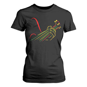 Reggae Guitar T Shirt For Women Rasta Music Gift for Guitar Lovers TS10 Black Print Your Wear