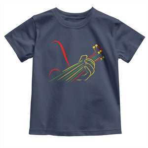 Reggae Guitar Toddler T Shirt Rasta Music Gift for Guitar Lovers TS10 Navy Print Your Wear