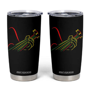 Reggae Guitar Tumbler Cup Rasta Music Gift for Guitar Lovers TS10 Black Print Your Wear