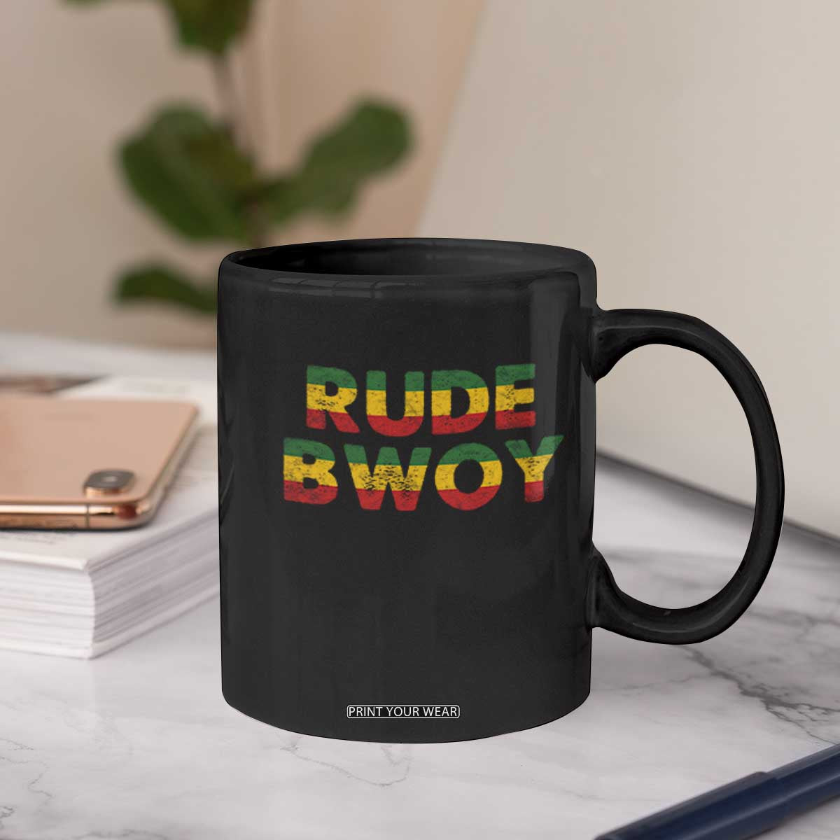 Rude Boy Coffee Mug Jamaican Rasta Reggae Roots Gifts Jamaica TS10 Print Your Wear