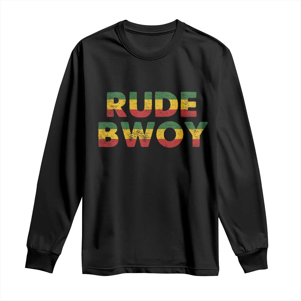 Rude Boy Long Sleeve Shirt Jamaican Rasta Reggae Roots Gifts Jamaica TS10 Black Print Your Wear