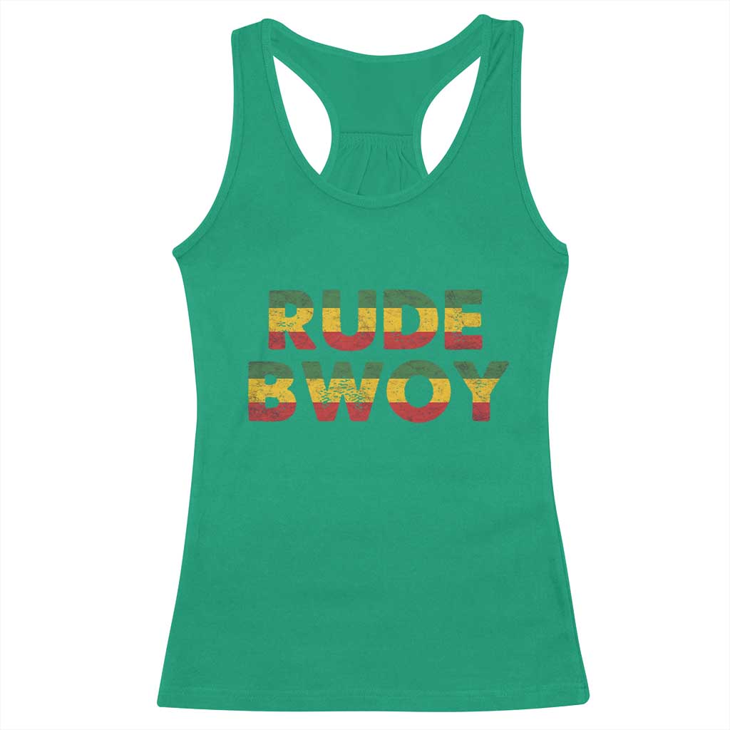Rude Boy Racerback Tank Top Jamaican Rasta Reggae Roots Gifts Jamaica TS10 Irish Green Print Your Wear