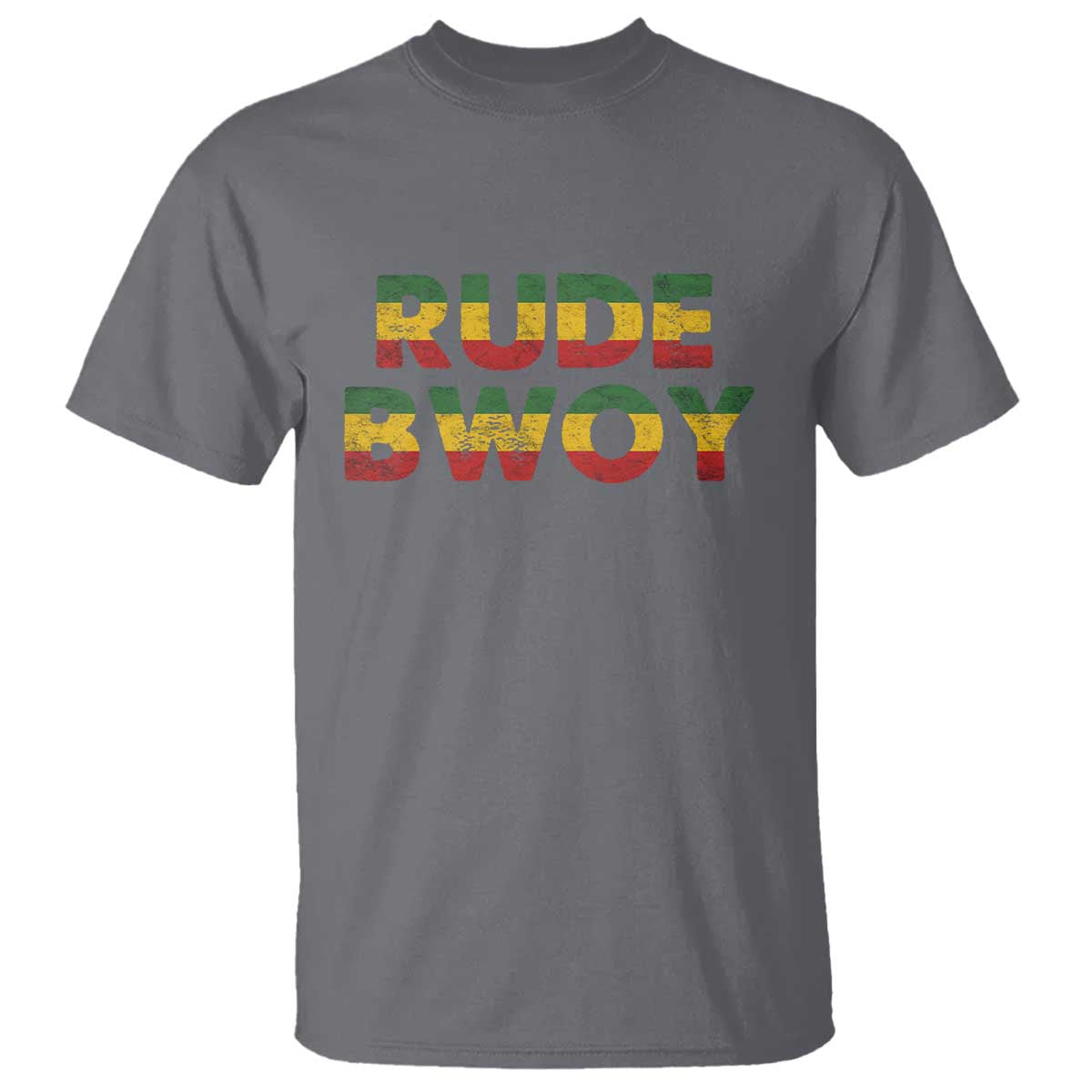 Rude Boy T Shirt Jamaican Rasta Reggae Roots Gifts Jamaica TS10 Charcoal Print Your Wear