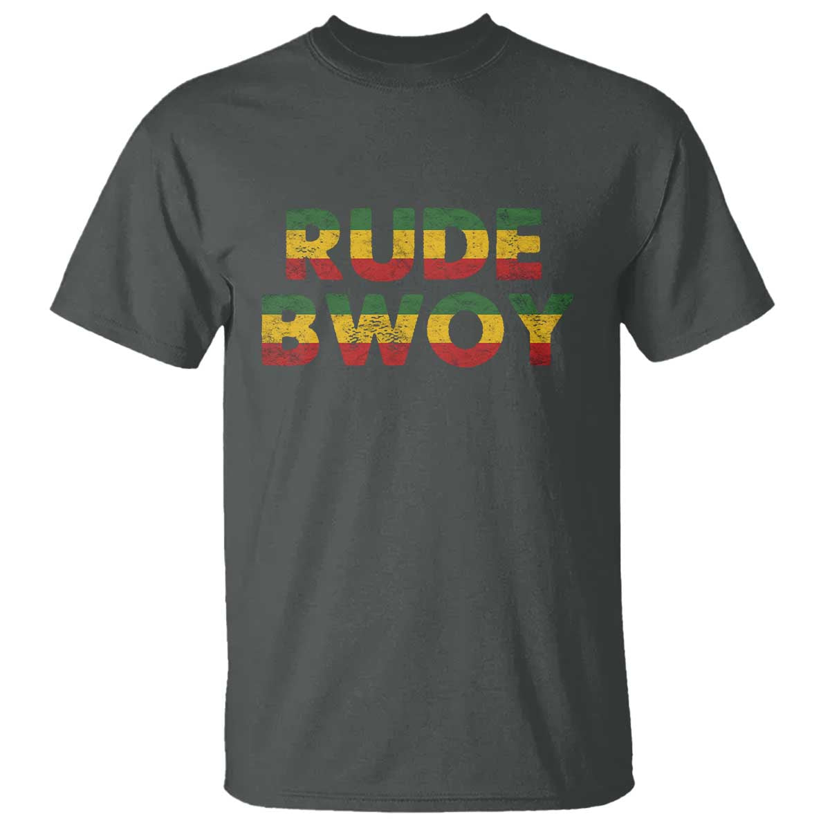 Rude Boy T Shirt Jamaican Rasta Reggae Roots Gifts Jamaica TS10 Dark Heather Print Your Wear