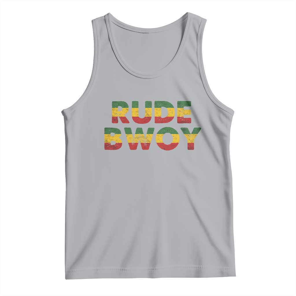 Rude Boy Tank Top Jamaican Rasta Reggae Roots Gifts Jamaica TS10 Athletic Heather Print Your Wear