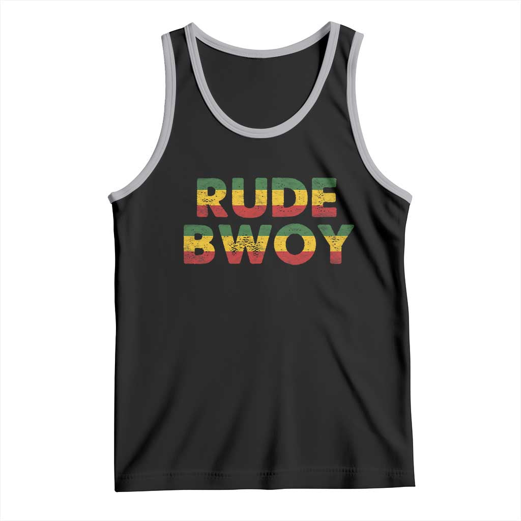 Rude Boy Tank Top Jamaican Rasta Reggae Roots Gifts Jamaica TS10 Black Athletic Heather Print Your Wear
