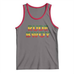 Rude Boy Tank Top Jamaican Rasta Reggae Roots Gifts Jamaica TS10 Deep Heather Red Print Your Wear