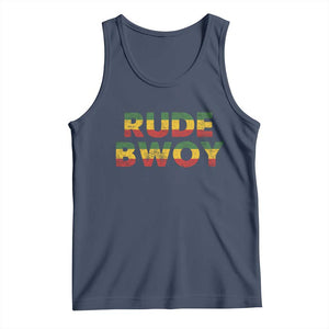 Rude Boy Tank Top Jamaican Rasta Reggae Roots Gifts Jamaica TS10 Navy Print Your Wear