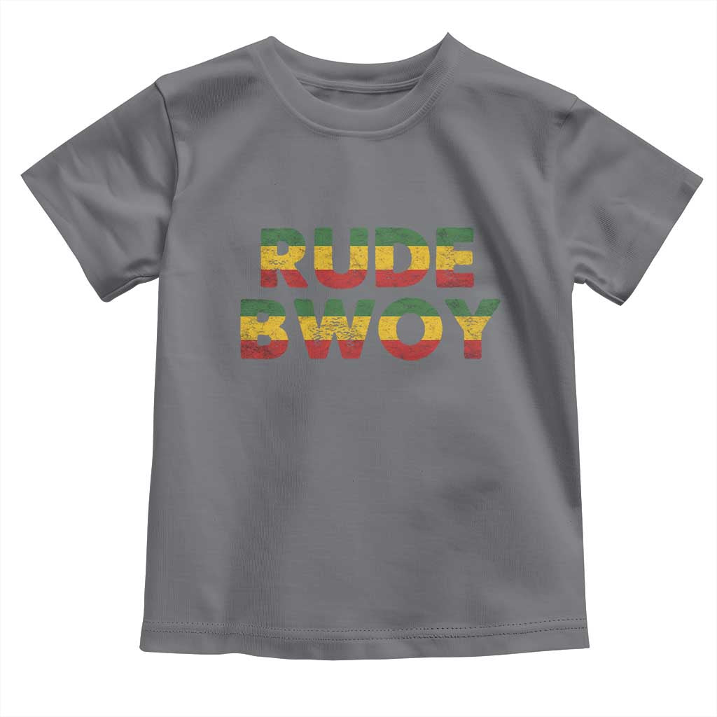 Rude Boy Toddler T Shirt Jamaican Rasta Reggae Roots Gifts Jamaica TS10 Charcoal Print Your Wear
