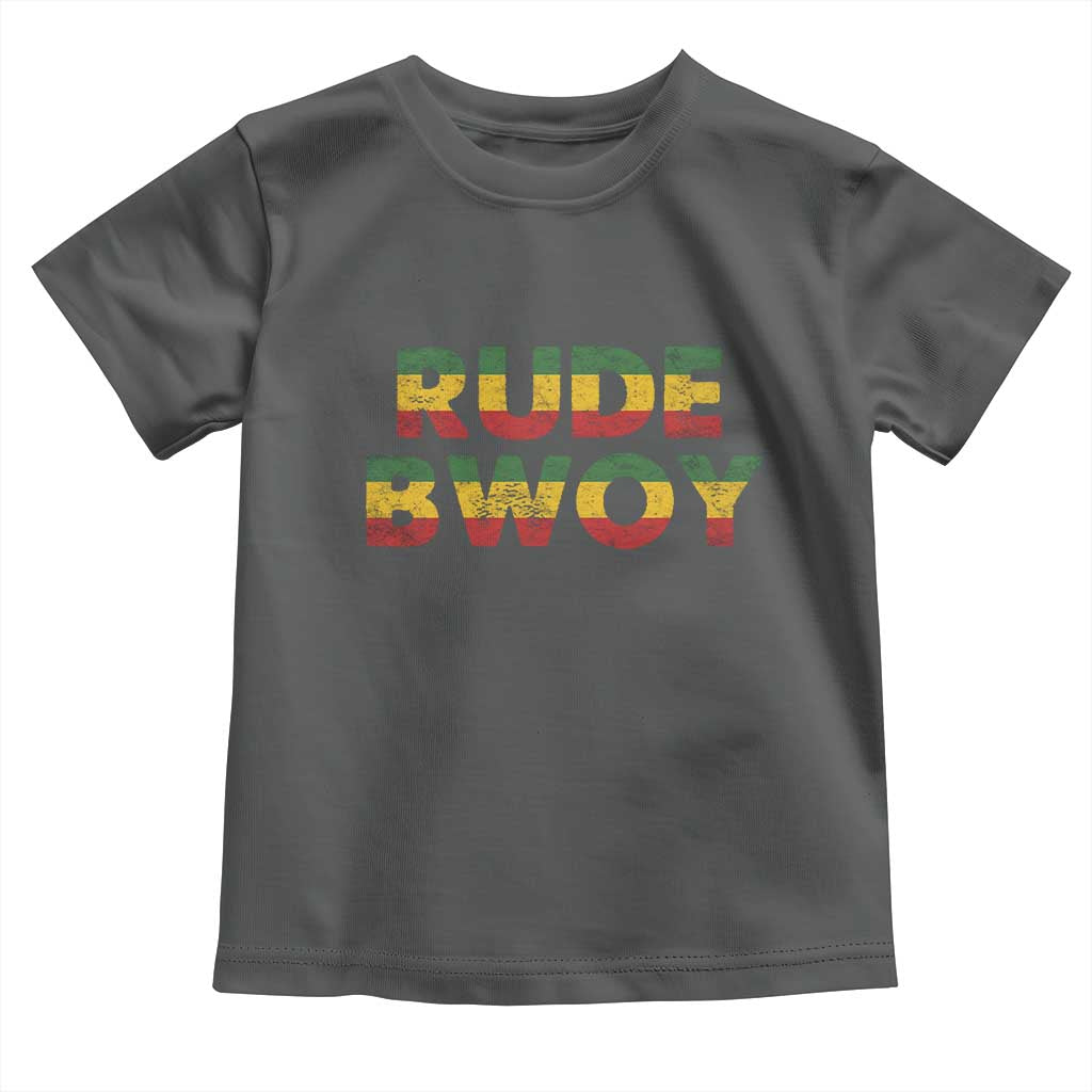 Rude Boy Toddler T Shirt Jamaican Rasta Reggae Roots Gifts Jamaica TS10 Dark Heather Print Your Wear