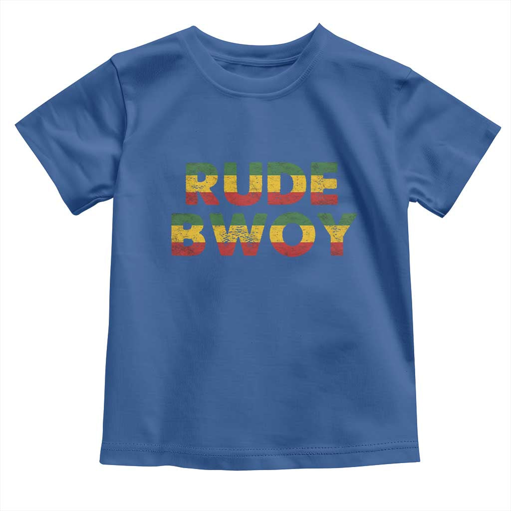 Rude Boy Toddler T Shirt Jamaican Rasta Reggae Roots Gifts Jamaica TS10 Royal Blue Print Your Wear