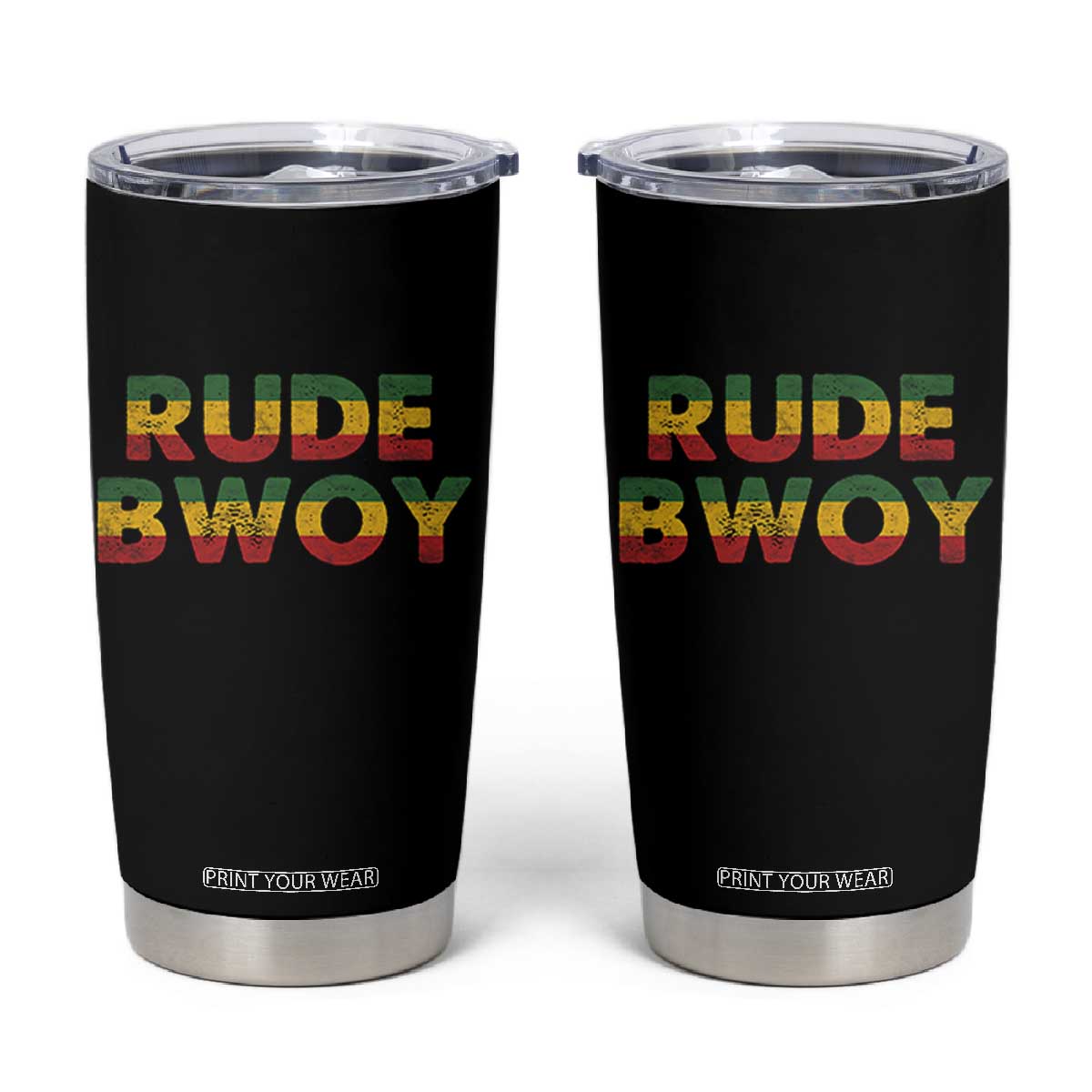 Rude Boy Tumbler Cup Jamaican Rasta Reggae Roots Gifts Jamaica TS10 Black Print Your Wear