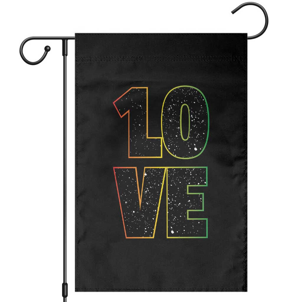One Love Jamaican Rasta Reggage Music Garden Flag TS10 Black Print Your Wear